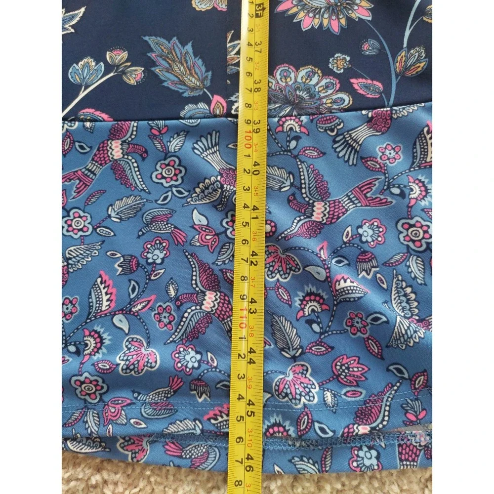 Talbots Twist‎ Jersey Midi Dress Dashing Foulard Size 8